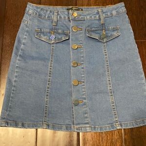 Denim mini skirt